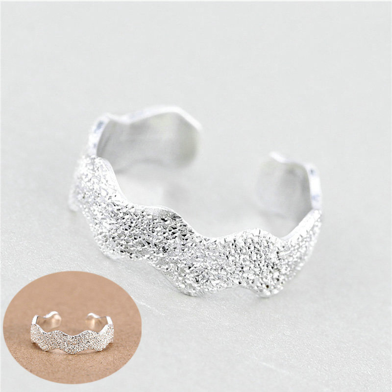 One size 925 Silver Plated Genuine Ring Simplicity Adjustable Fashion