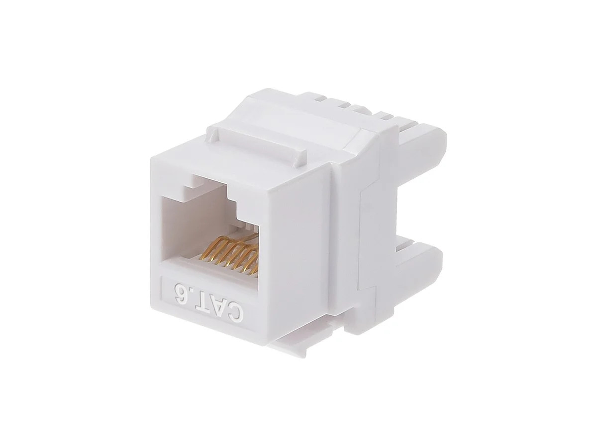 Monoprice Cat6 Punch Down Short Body 180-Degree Keystone Jack for 22-24AWG