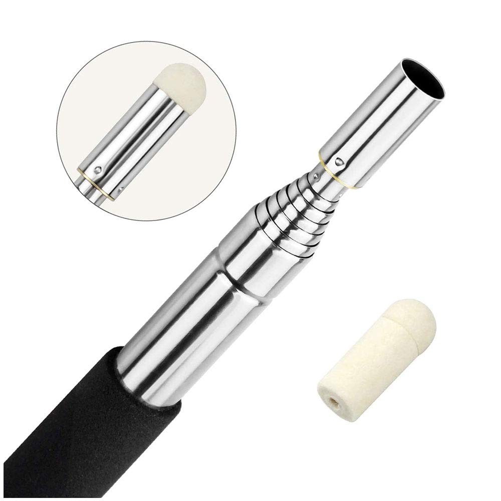 VOVIGGOL Telescopic Teacher Pointer Stick with Hand Lanyard, Teaching Black