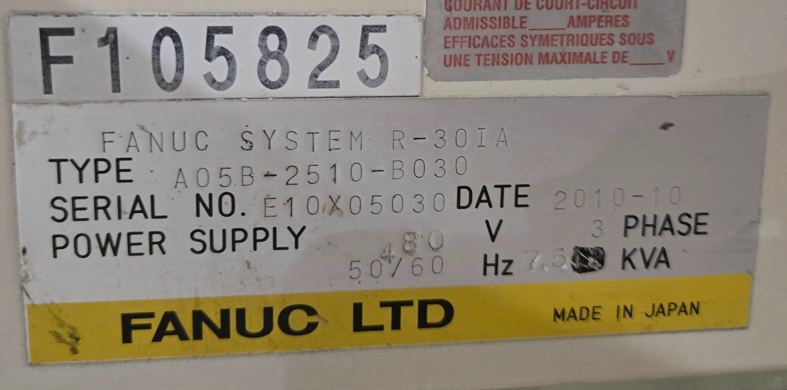 Fanuc R-2000iB/210F Complete with R-30iA Controller USED