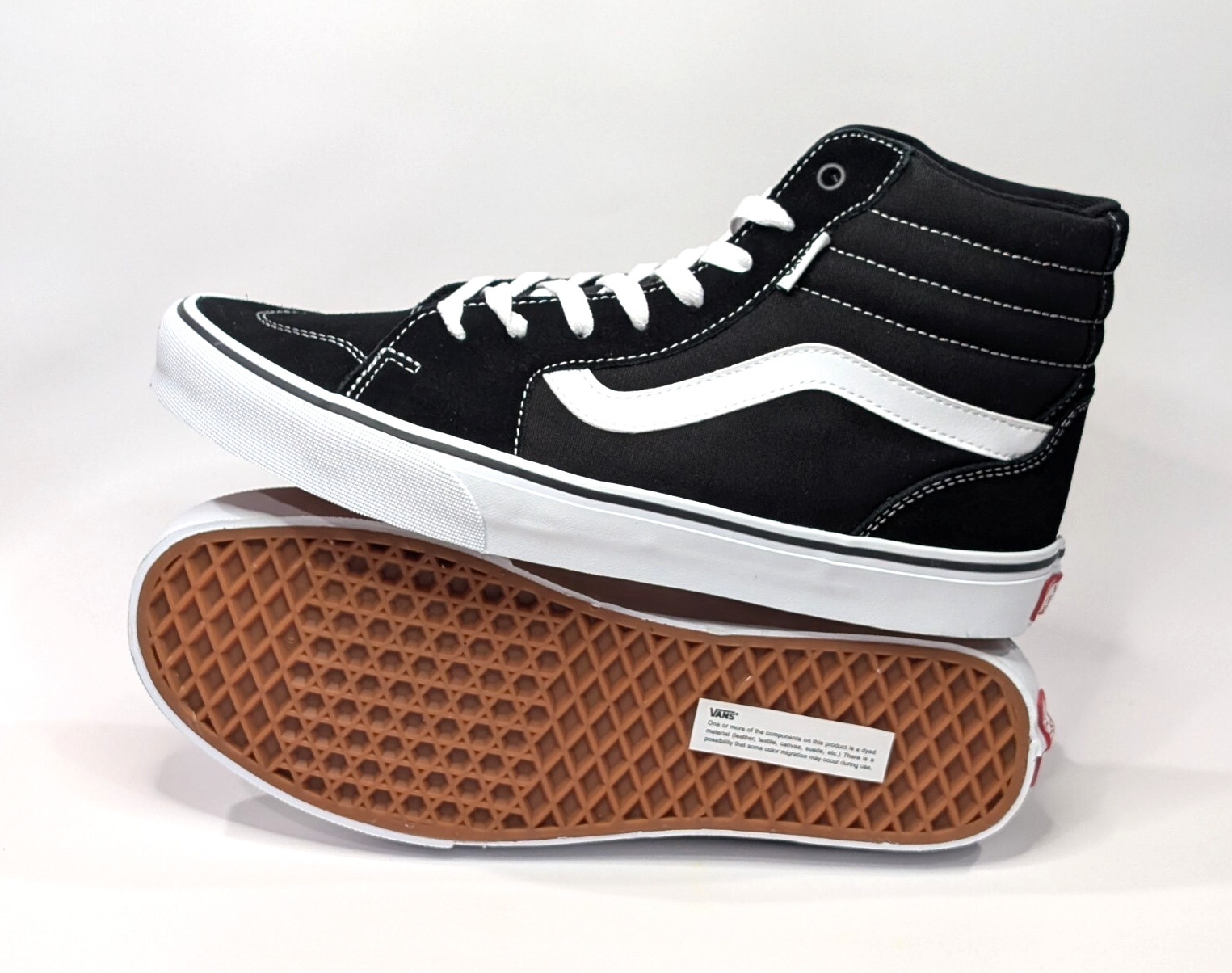 Vans Filmore Black/White Suede/Canvas High Top Men's Skate Shoes-Sz 10.5/11 NWB