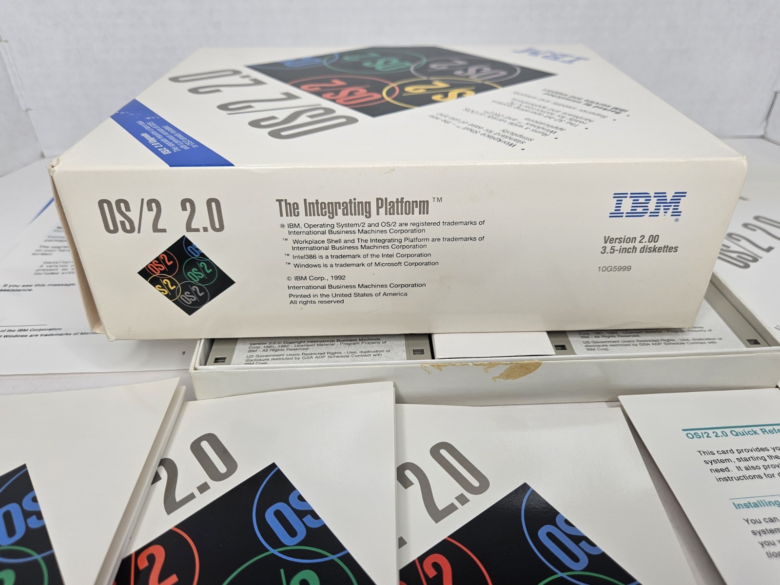Vintage IBM OS/2 2.0 Full Version 3.5" in Original Box