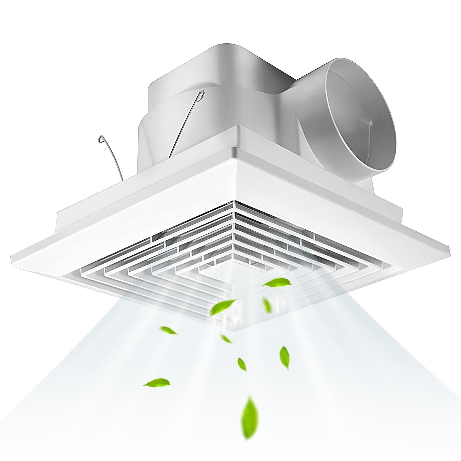 Extractor Baño 90 CFM Ultra Silencioso 0.95 Sones Motor Cobre Techo Ducto 4 Pulg