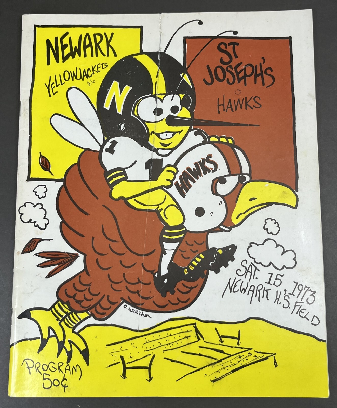 Newark Delaware DE Yellowjackets Saint Joseph’s Hawks HS Football Program 1973