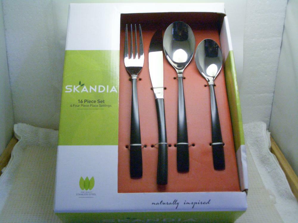 Hampton Forge Skandia TOTEM 16 Piece 4 Place Settings Set NEW IN BOX