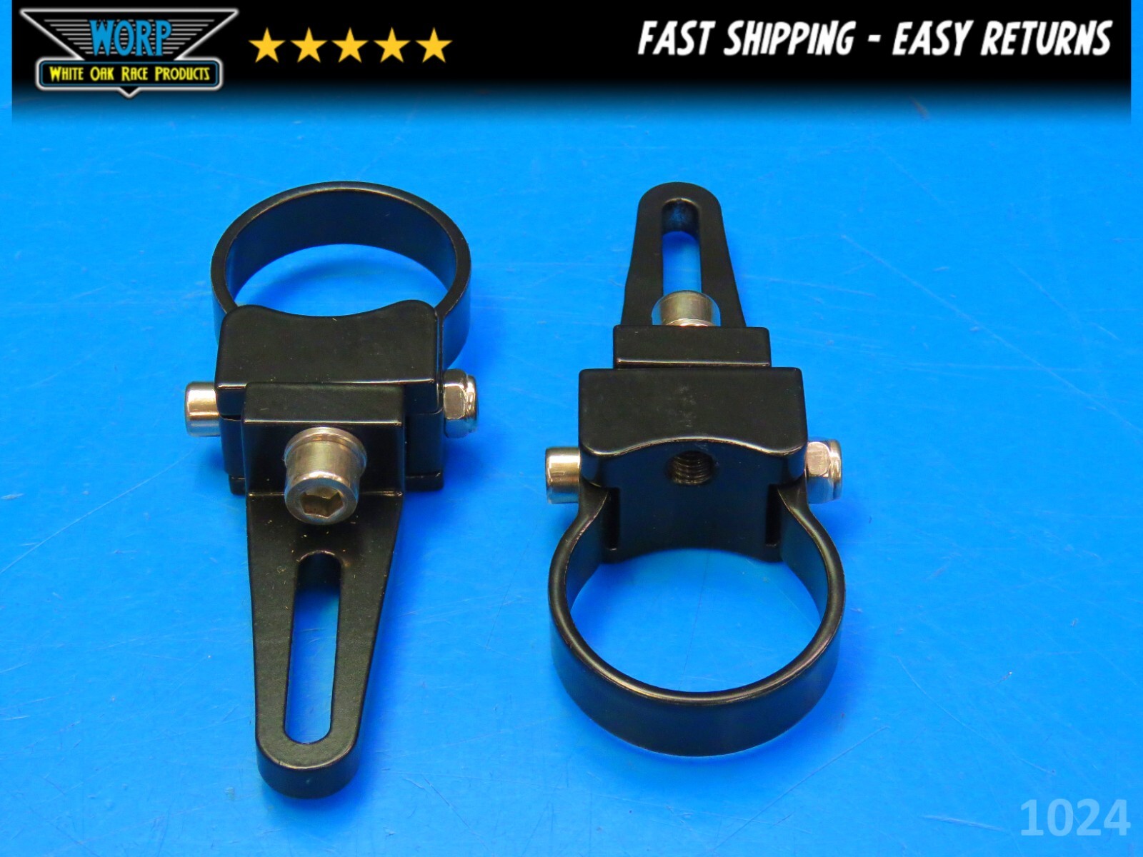 NEW UTV / OFFROAD 1.5" LIGHT BAR TUBE CAGE MOUNTS BLACK PAIR SET 1-1/2"