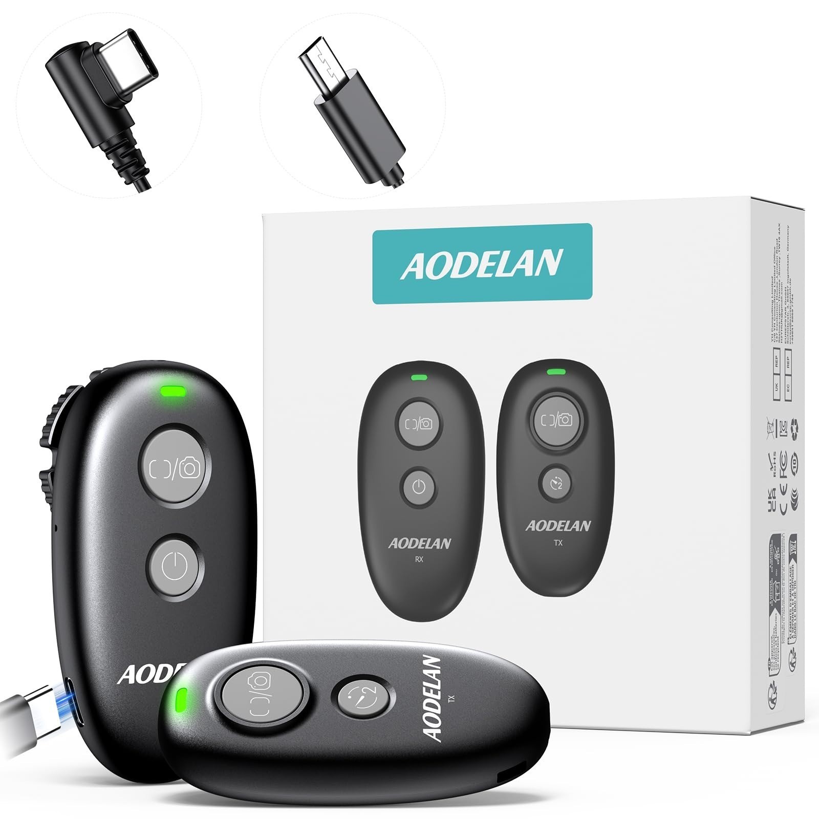 AODELAN Rechargeable Remote Shutter Release for Panasonic Cameras