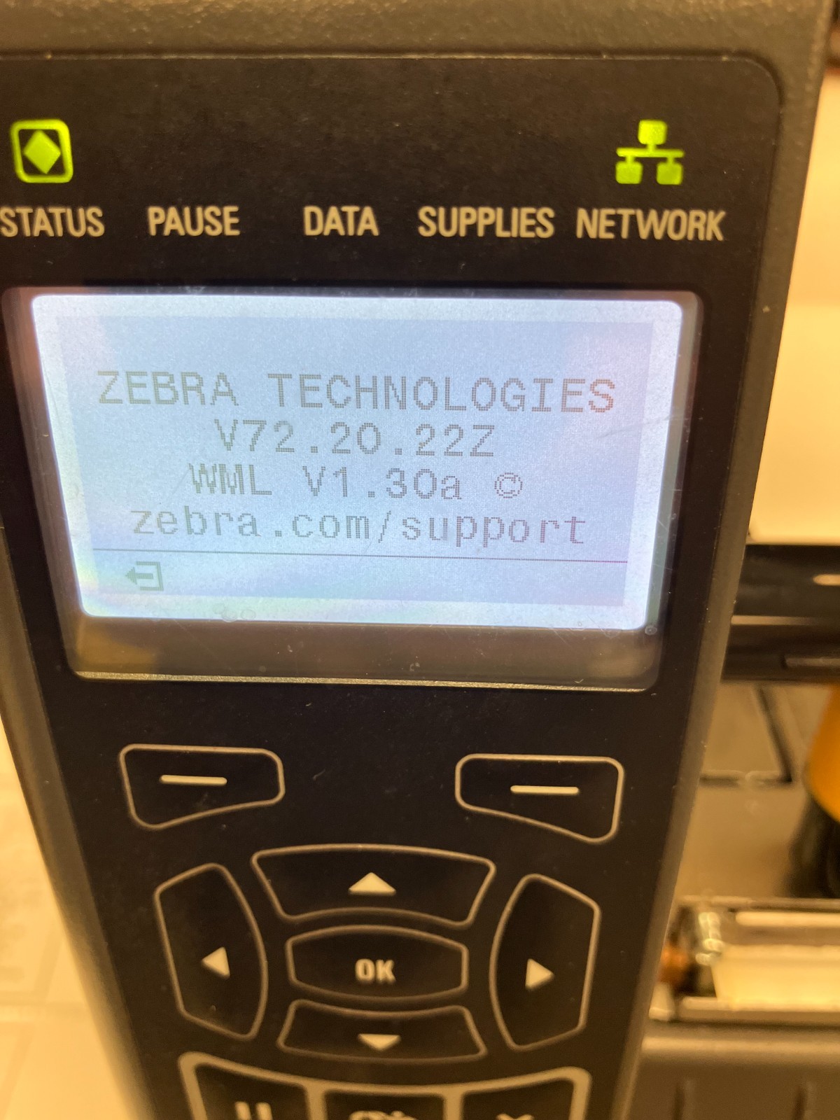Zebra P1029917-001 Front Control Panel for ZT230 Thermal Label Printer