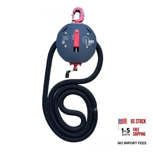 Qrope Endless Rope Trainer Machine - Portable Rope Pull Pulley System - Home