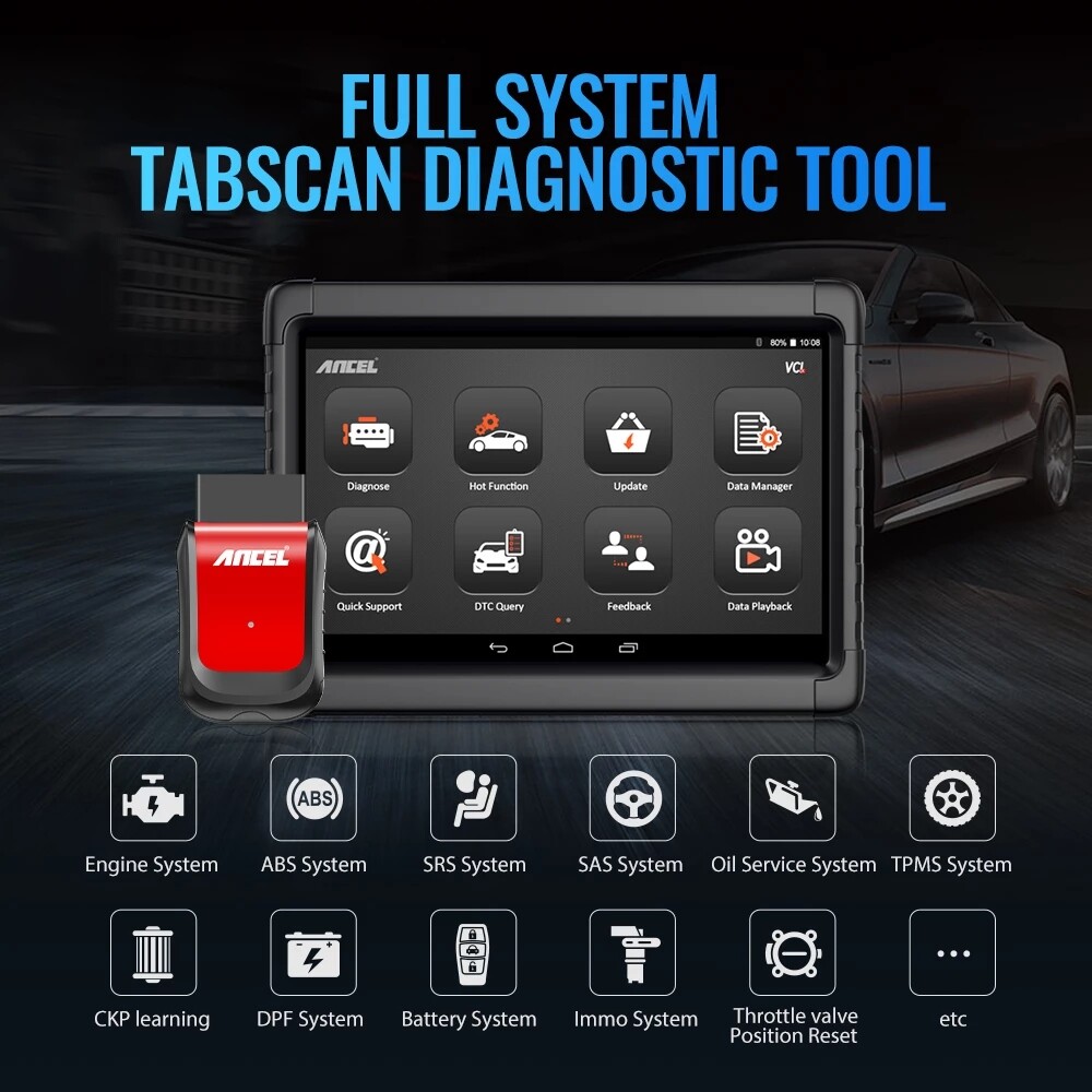 Full System Bidirectional OBD2 Scanner ABS DPF TPMS Diagnostic Tool Tablet Scan