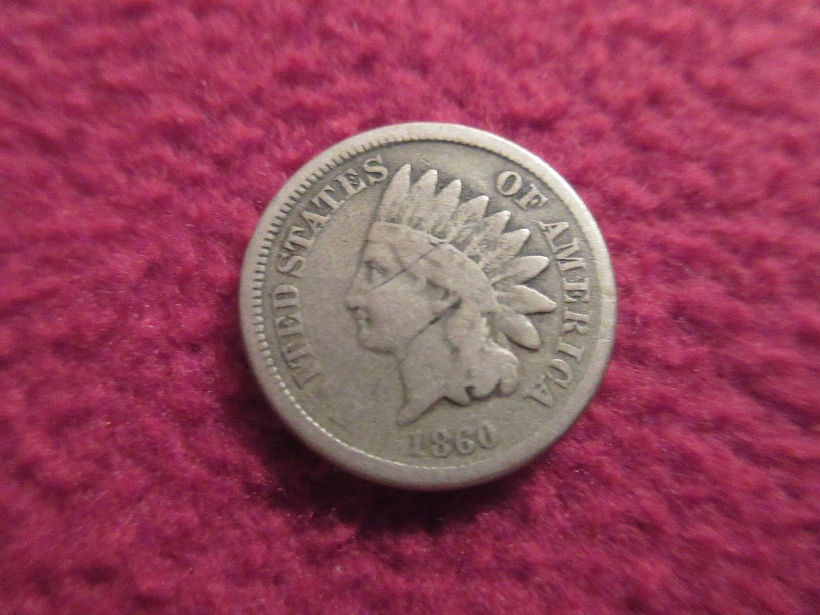 1860  DATED  INDIAN CENT ORIGINAL