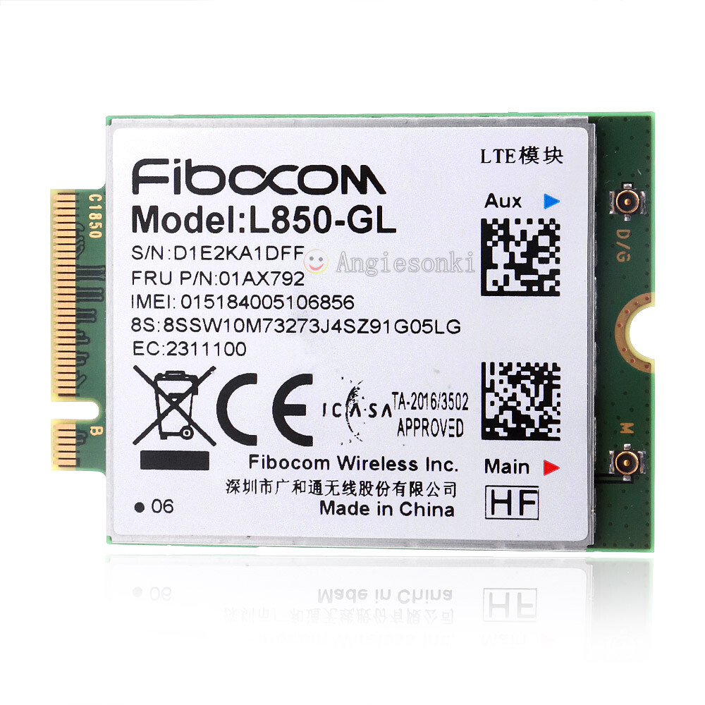 L850-GL LTE 4G WWAN Card Thinkpad L580 L490 X380 Yoga X1 Carbon 6th 01AX792-USK