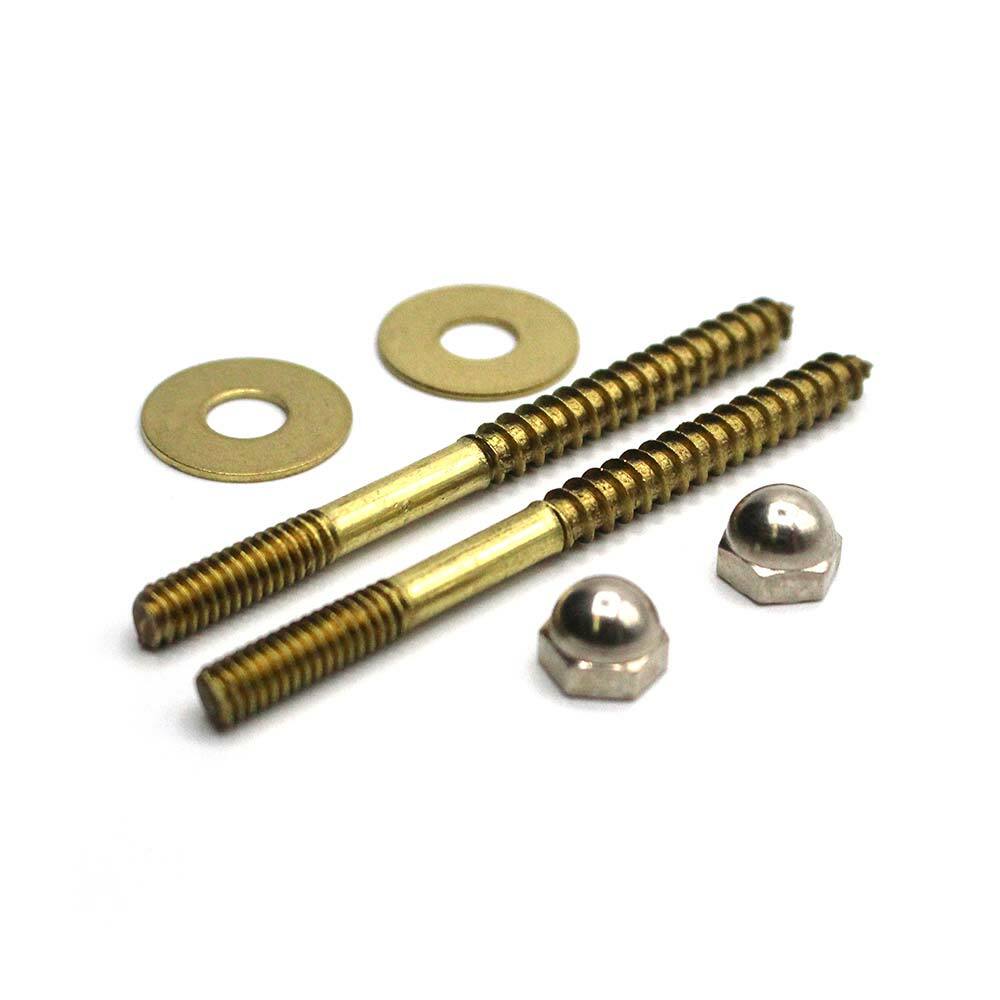 Primex 80043 3-1/2 Inch Brass Closet Screws