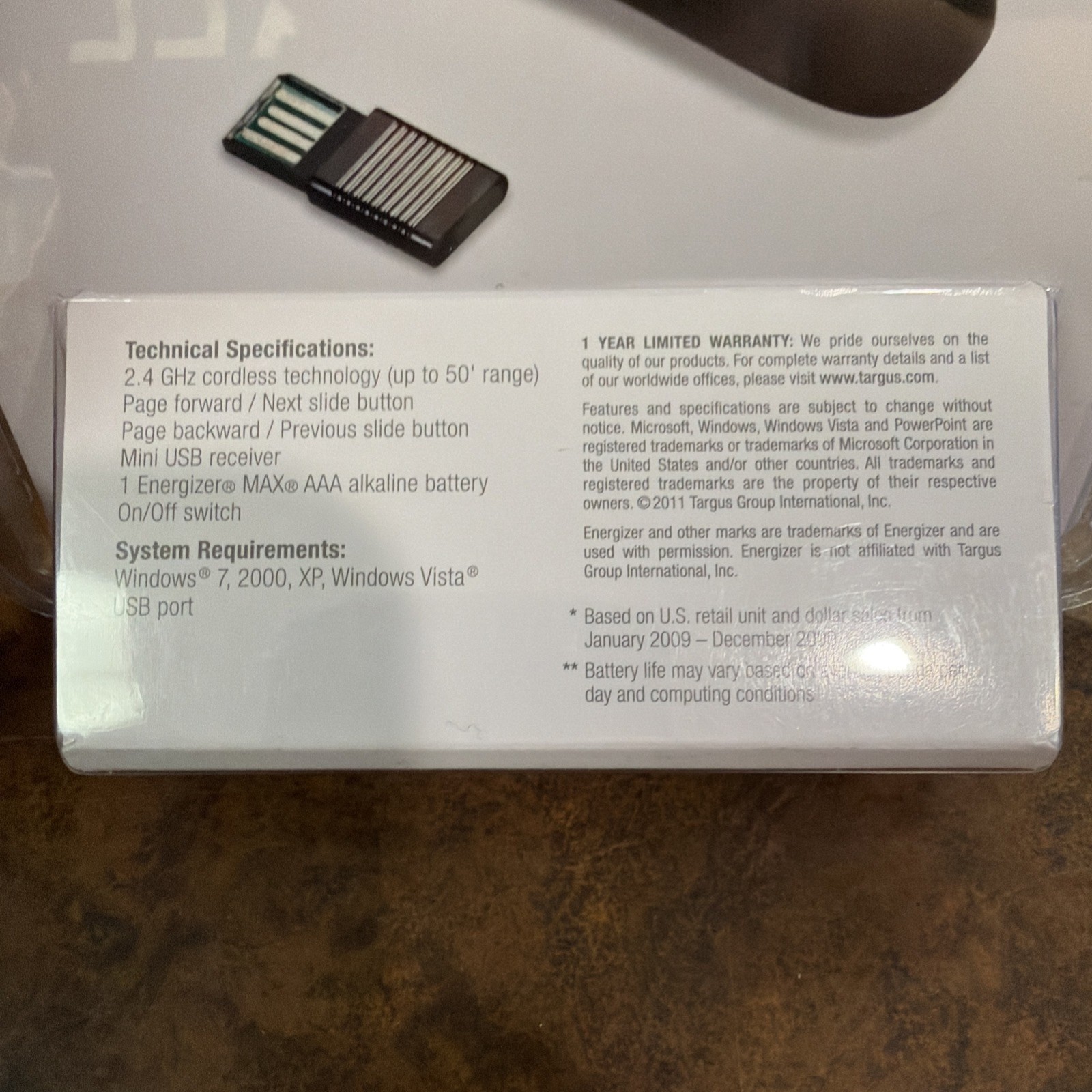 Targus AMP16US Wireless Presenter w/Laser Pointer 50ft Range NIP. *Read descptn*