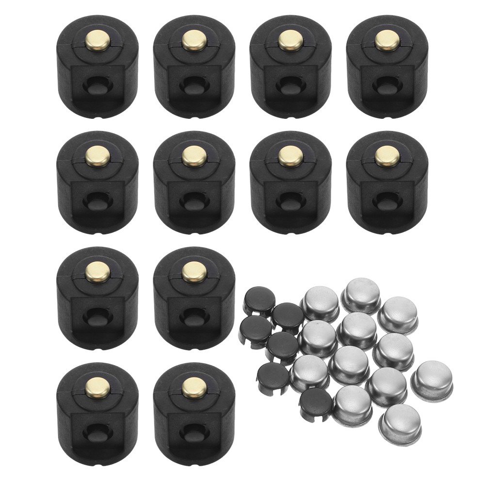 12 sets Flashlight End Cap Small Switch Cover Mini Push Button Seal Cap Metal