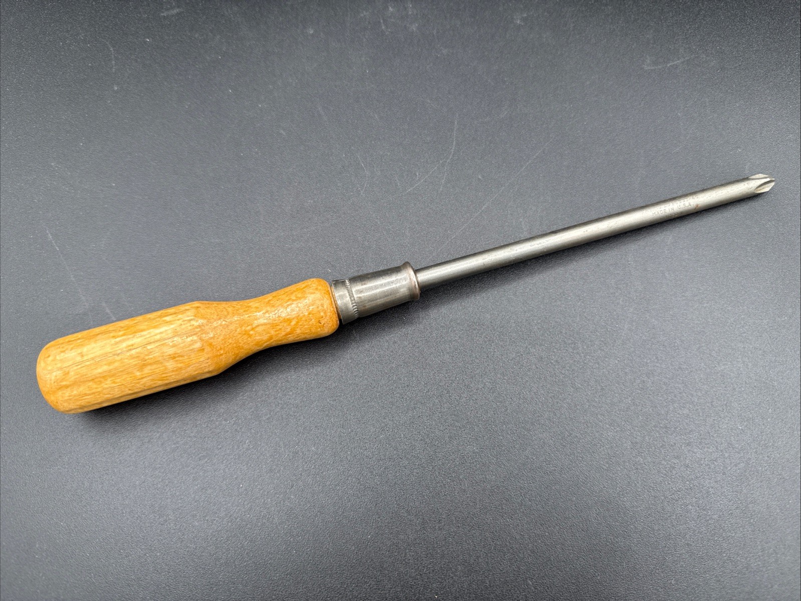Vintage USA Phillips No 3 Screwdriver 11” Long Wood Handle Nice Collectable Tool