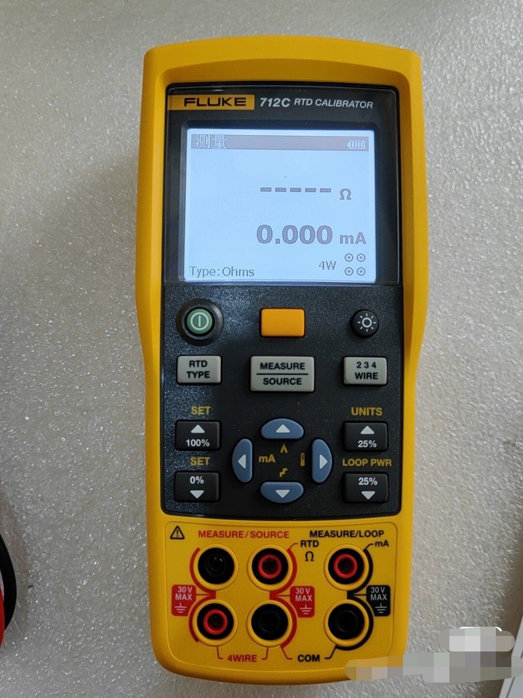 Fluke 712C Temperature Calibrator, RTD Types/Resistance