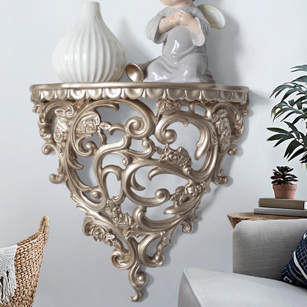 2PCS Resin Floating Wall Shelf Wall Mounted Decorative Display Wall Organizer...