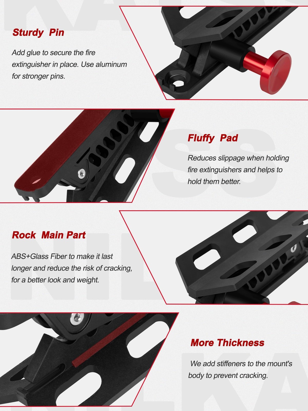 Adjustable Fire Extinguisher Mount, Easy Install on Roll Bar/ Cage Fire Extin...