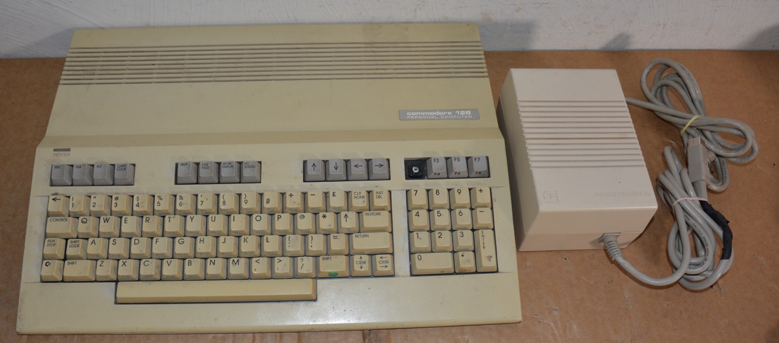 Commodore 128 Computer AS-IS Boots Keyboard Needs Repair C128