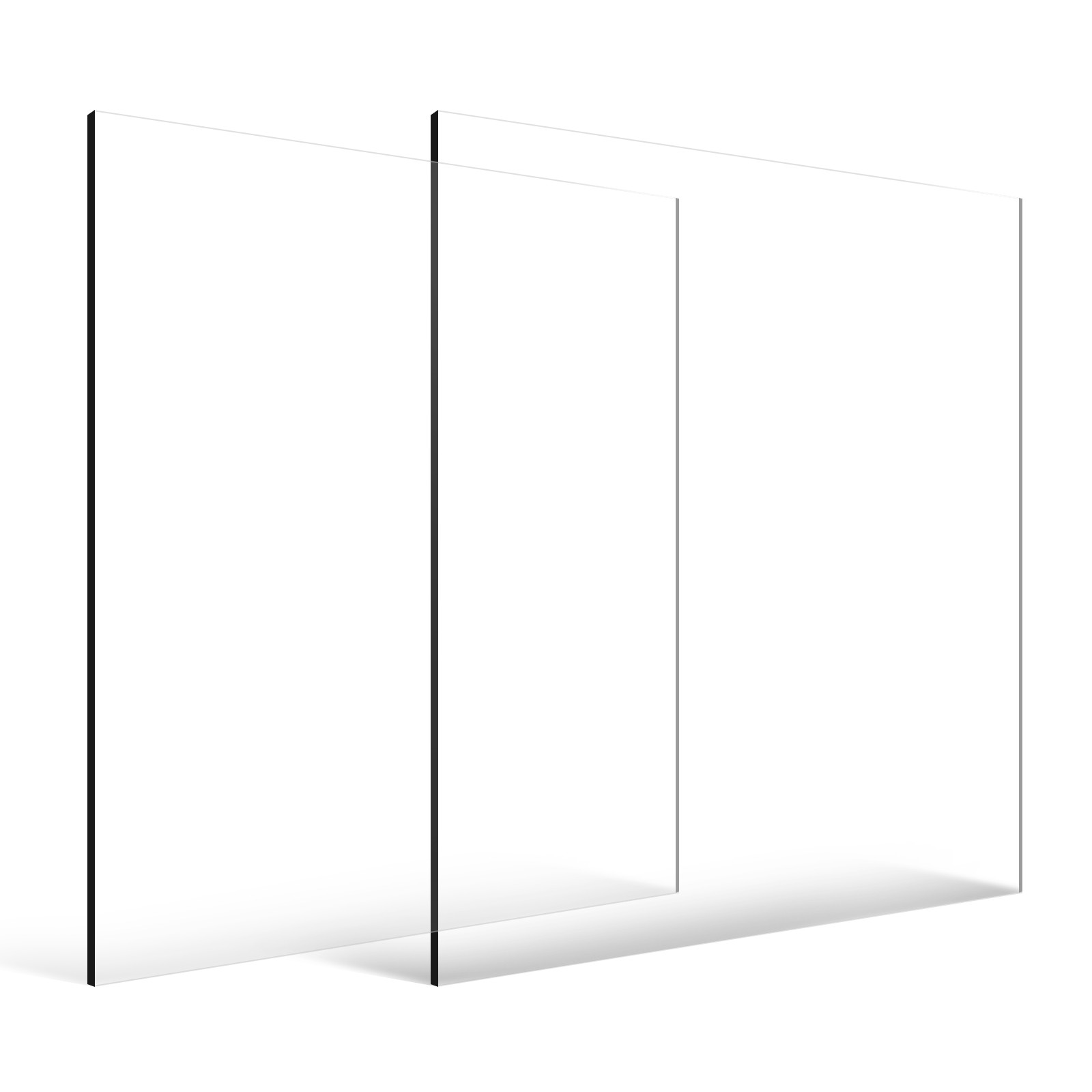 2-Pack Plexiglass Acrylic Sheets 24 x 36 Inch Plastic Sheets 1/4 Inch Thick