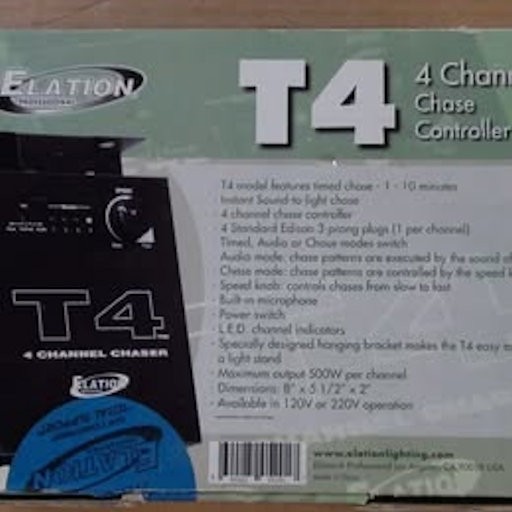 Elation Professional T4 4 Channel Sound-To-Light Chase Lighting Controller Chase