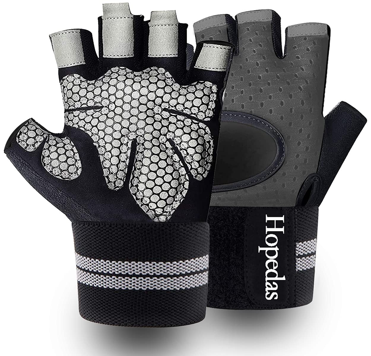 Workout Gloves Gym Weight Lifting Gloves with Wrist Wrap for Men & ,Breathabl...