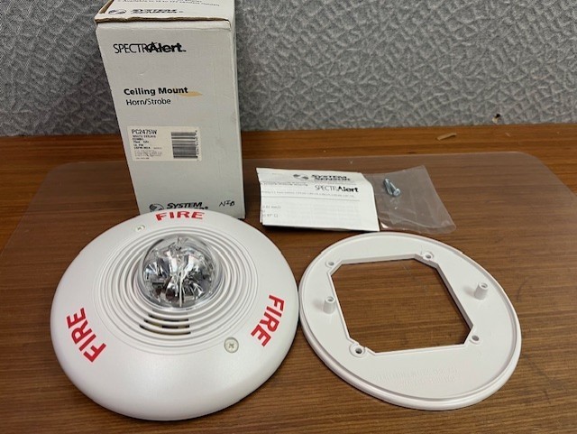 System Sensor PC2475W Horn strobe 75cd 24v, white ceiling; NEW; Free shipping