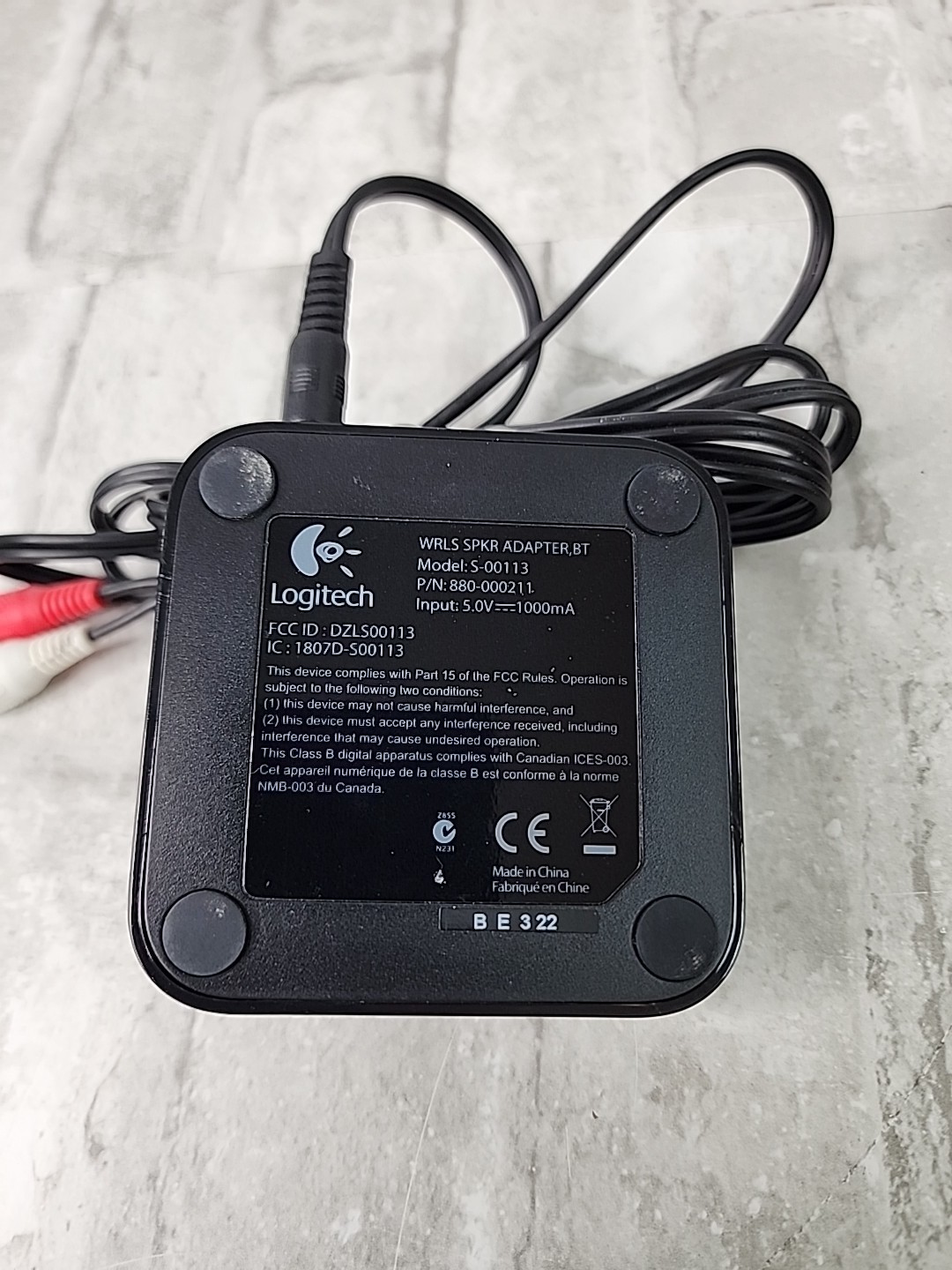 Logitech Wireless Bluetooth Speaker Adapter Model S-00113 w/ Power Supply