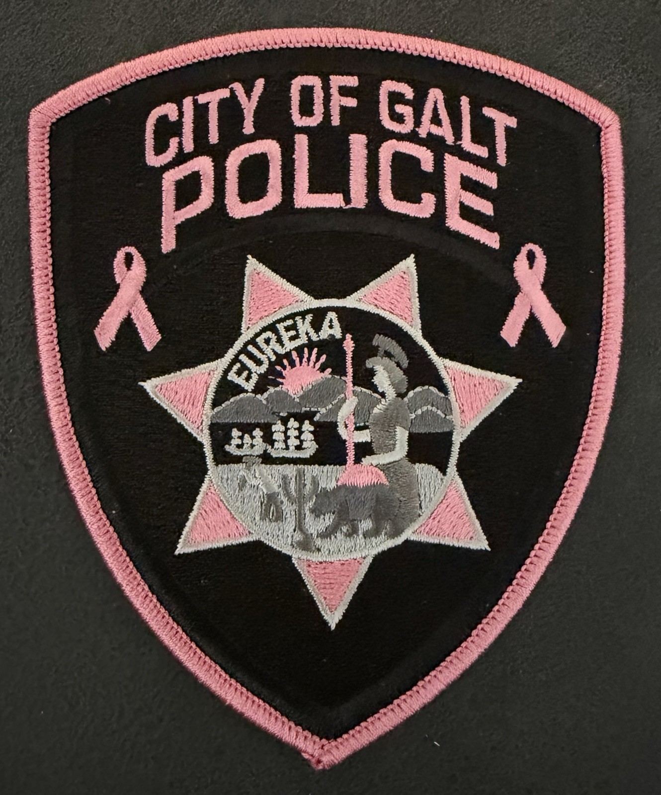 California Pink Police Patch. Galt