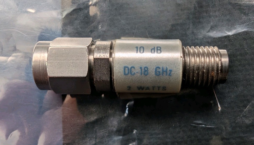 Wiltron DC-18 GHz 10dB 2.92mm M-F Fixed RF Attenuator/Pad 43KA-10