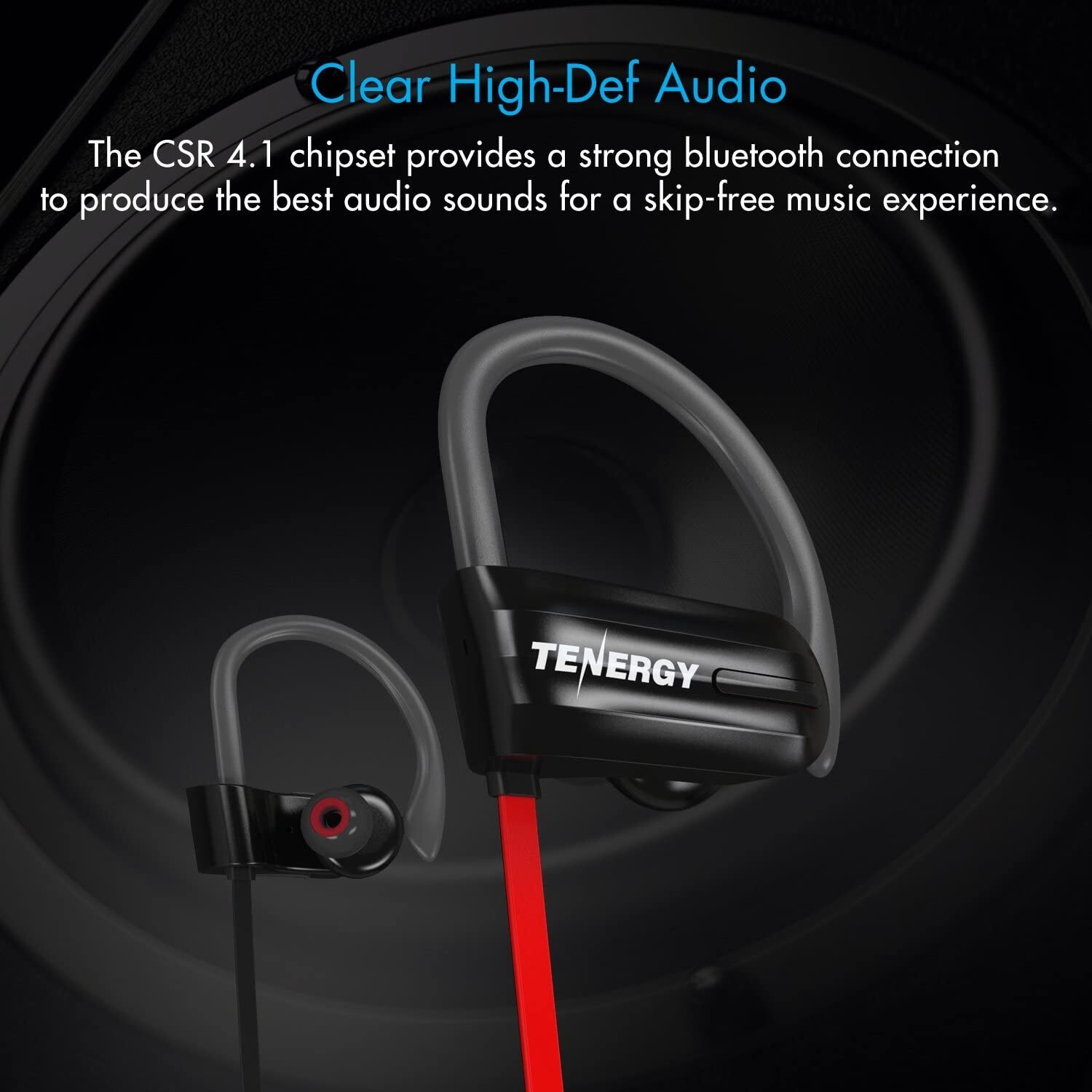 Tenergy T20 Wireless Bluetooth Earphones IPX7 Earbuds Headphone & Bonus Armband