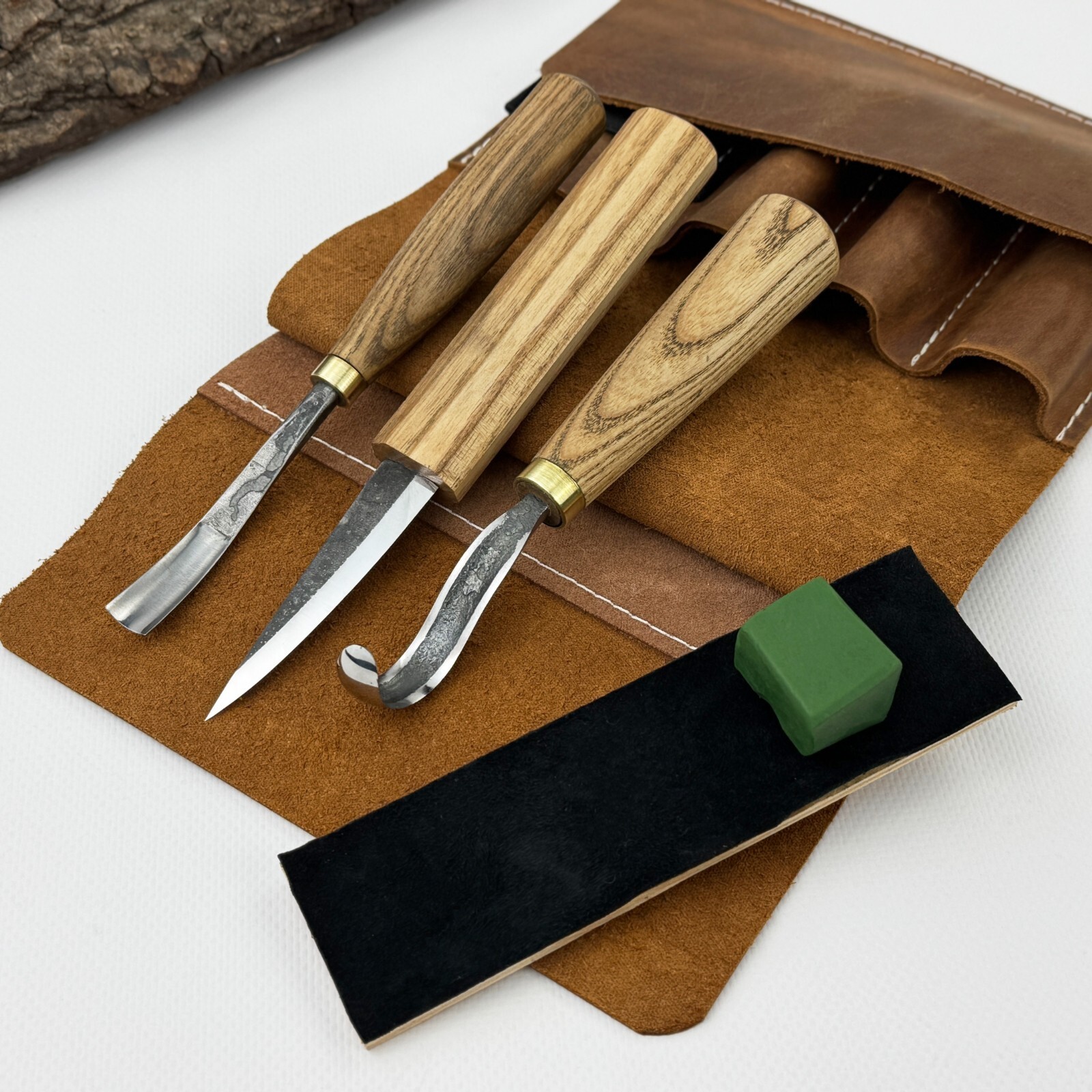 Wood Carving Kit – Forged Tools with Ergonomic Handles, Sharpening Set & Case