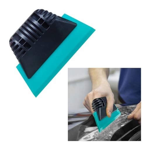 Small Squeegee, PPF Window Tint Squeegee, Rubber Non-Slip Handle Tint Blue