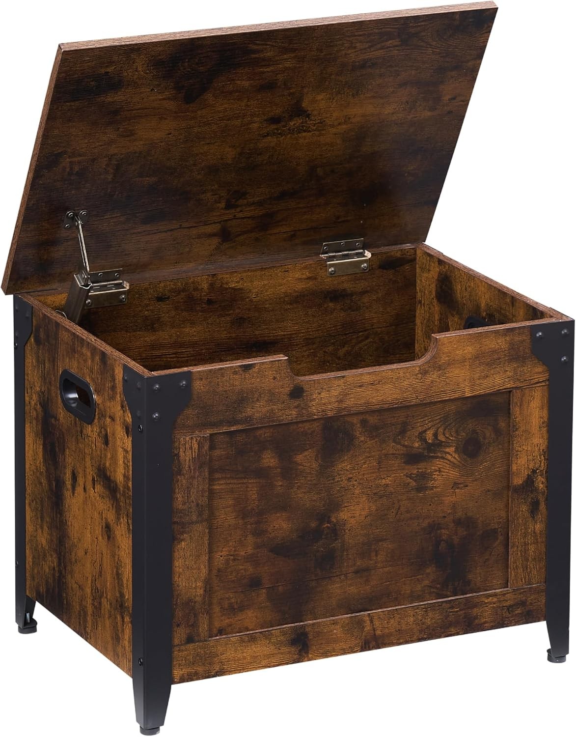 Storage Chest Storage Bench W/ Safety Hinge Farmhouse Style Wooden Trunk Chest