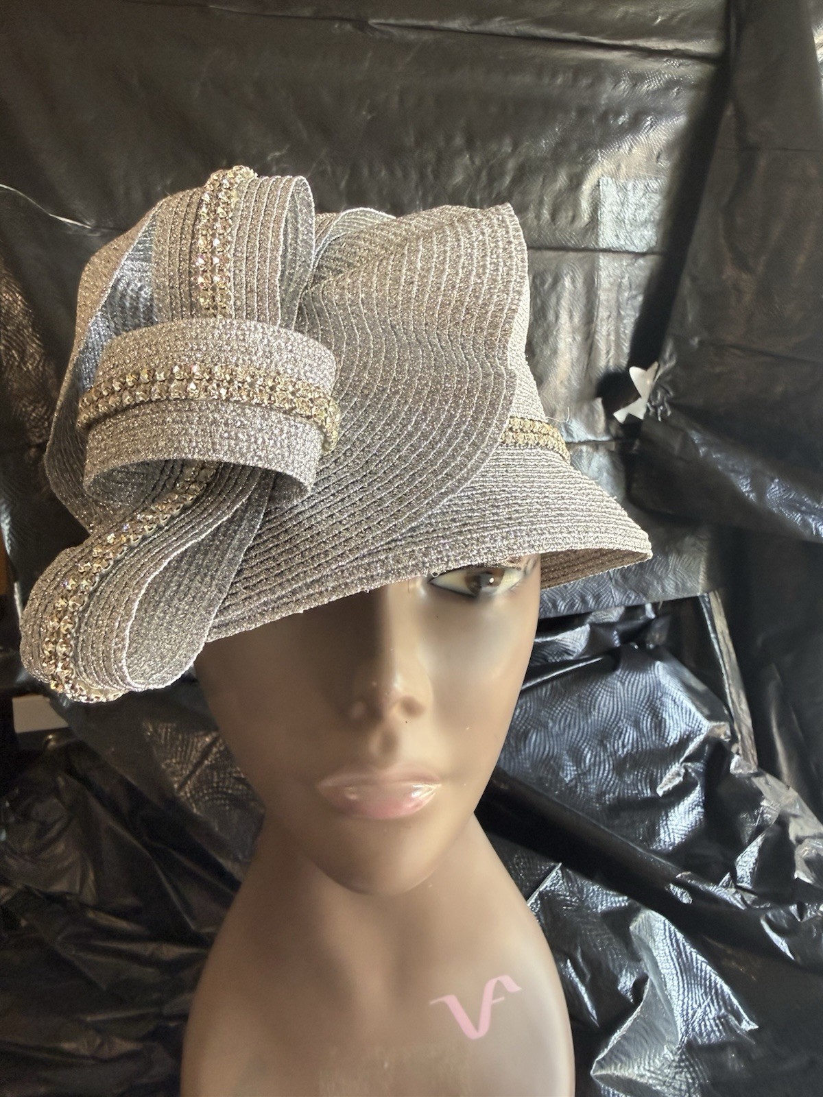 Silver W/Rhinestones And Bow