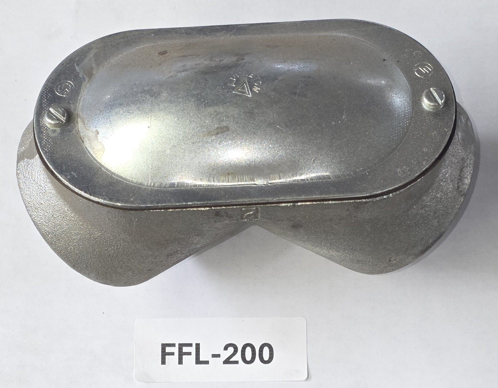Appleton FFL-200 Gasketed Pulling Elbow, 2" Trade, 90 deg, Malleable Iron, Tri-C