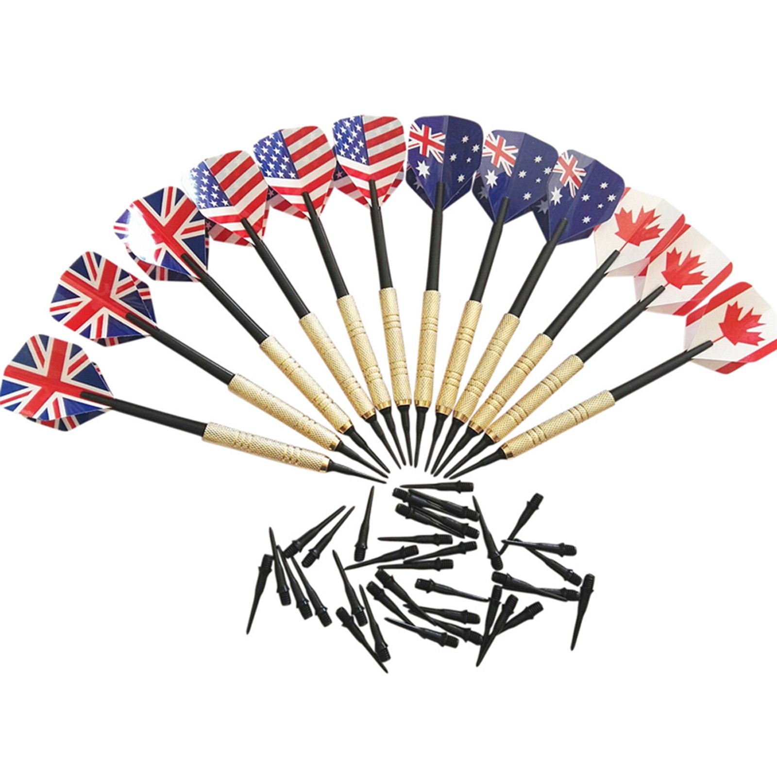 12 Pack Soft Tip Darts For Electronic Dartboard With 36 Replacement Extra Tips