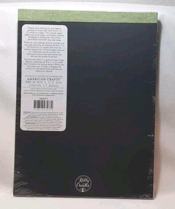 Kelly Creates- Lined Pad Letter Practicing 50 Page Tablet New Sealed
