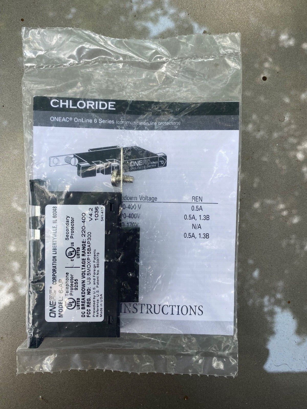 ONEAC 6-AP DC COMMUNICATION LINE PROTECTOR 6 SERIES - New in Packaging