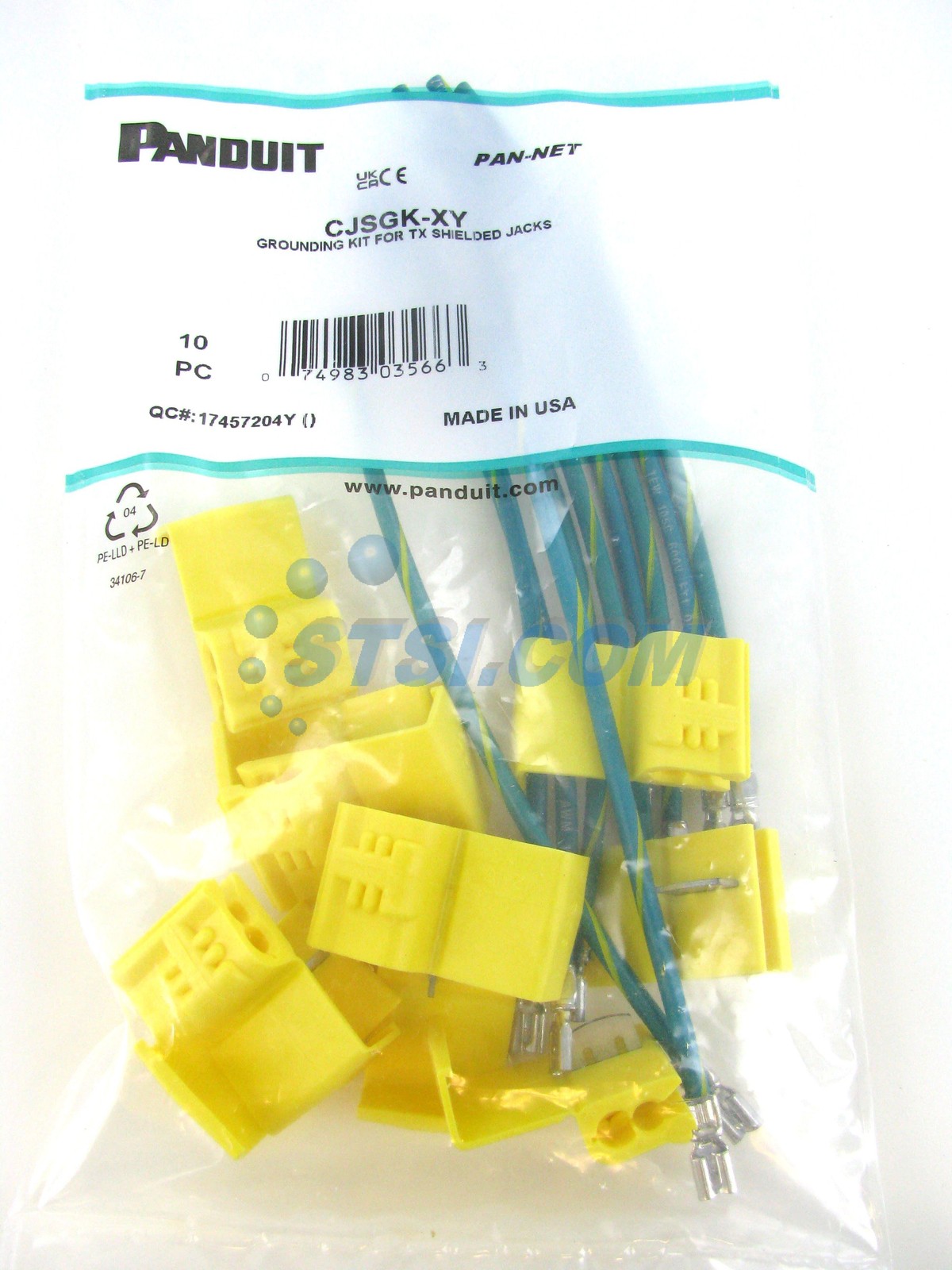 Panduit CJSGK-XY Grounding Kit for Shielded Jack Modules, 10-Pack ~STSI