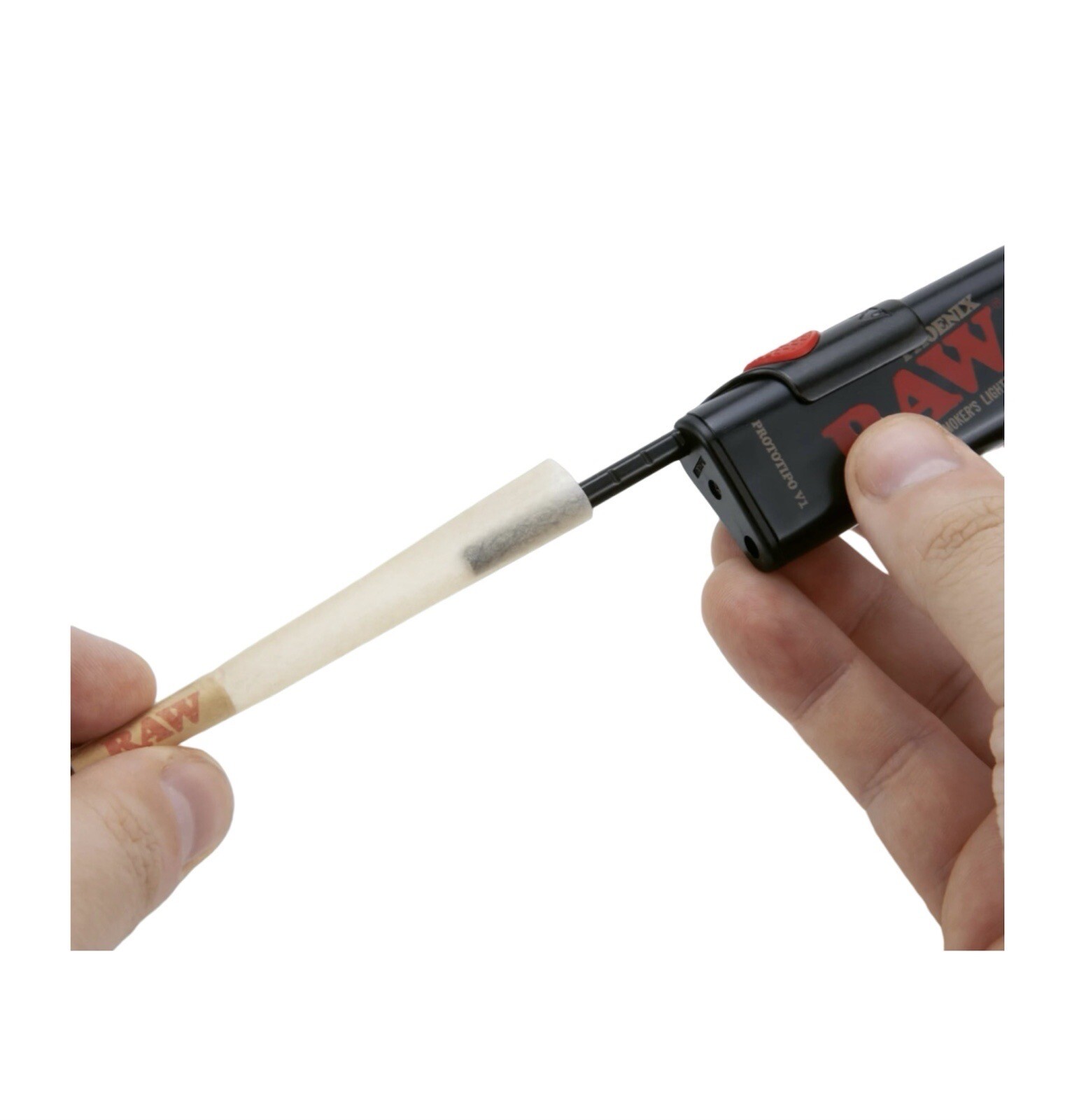 Zig Zag Ultra Thin KING Size Pre-Rolled Cone +Raw Torch Phoenix Extendo Lighter