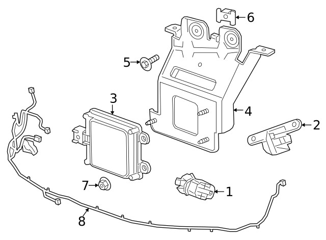 Genuine GM Front View Driver Information Camera 84721332