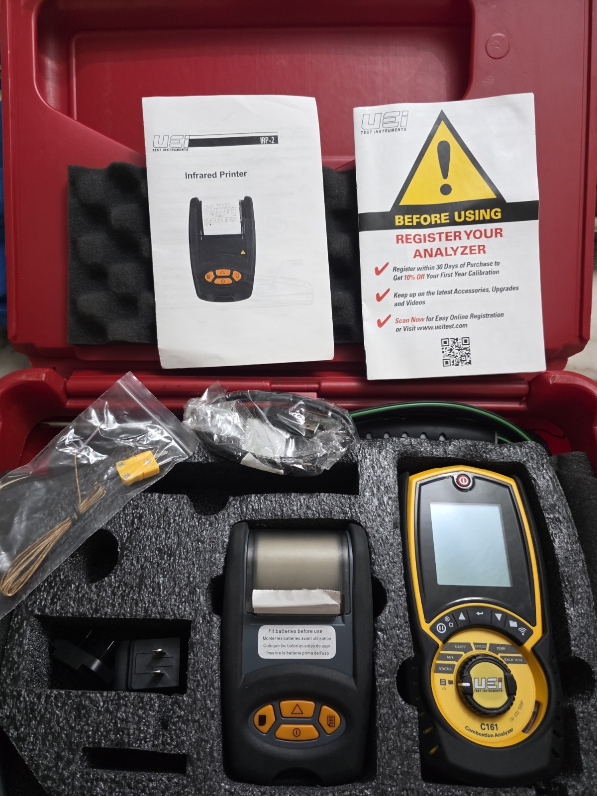 UEi C161C Residential Combustion Analyzer kit.
