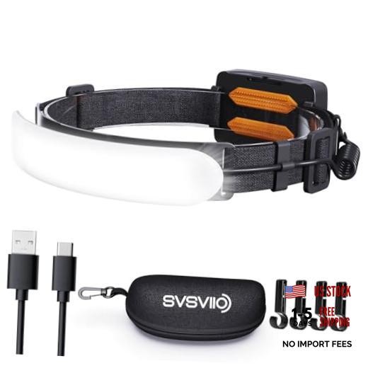 Rechargeable Headlamp PRO,1500 Lumen Super Bright 230°Beam LED Head 5000mAh