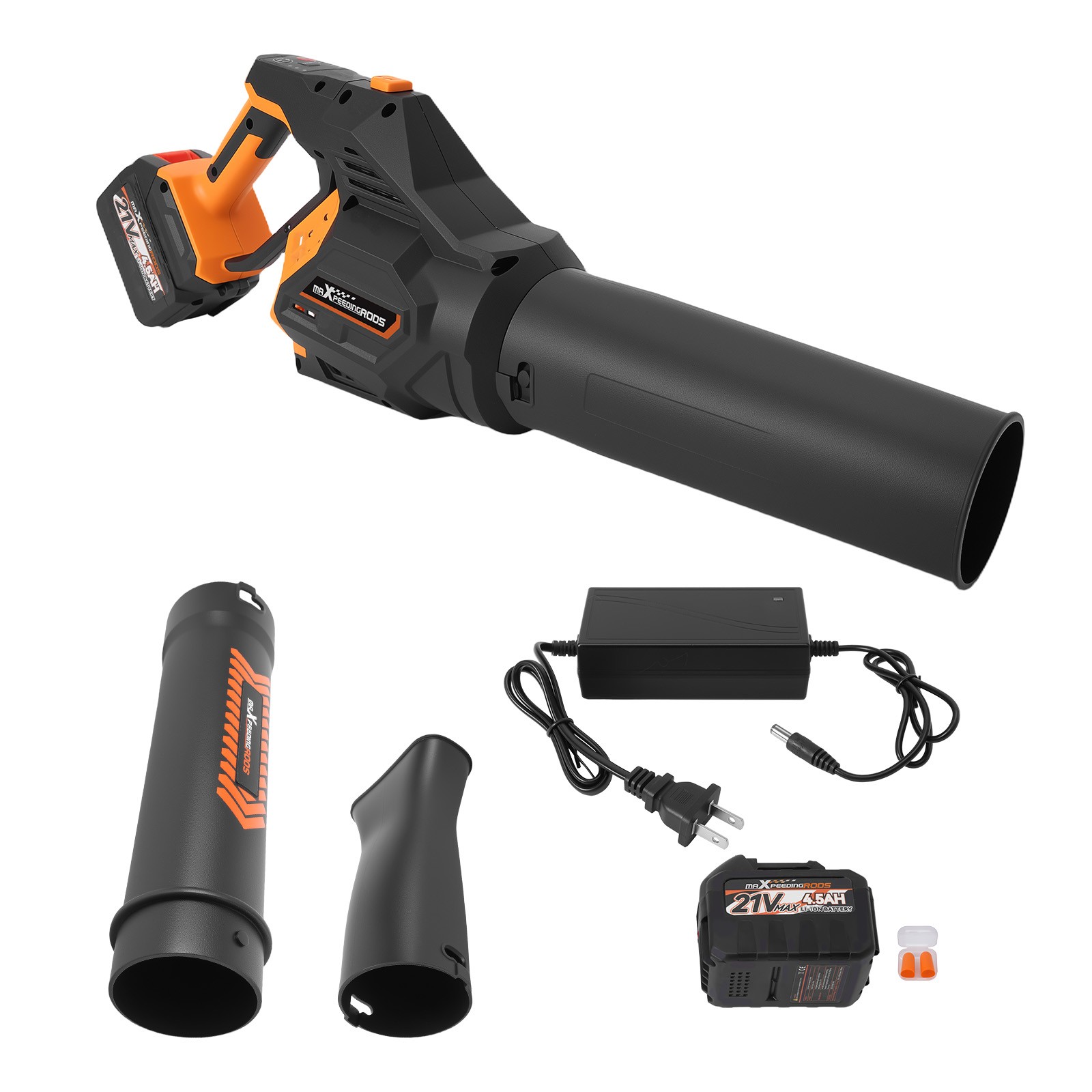 maXpeedingrods 650 CFM Cordless Leaf Blower 160 MPH 2 Battery 4500mAh Brushless