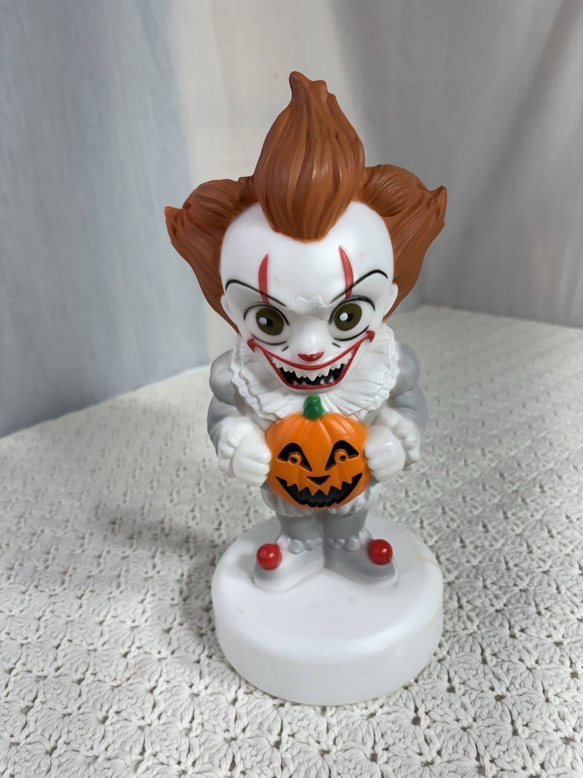 IT Pennywise Lighted Blow Mold Figure Halloween 12" Horror Figurine Statue LED