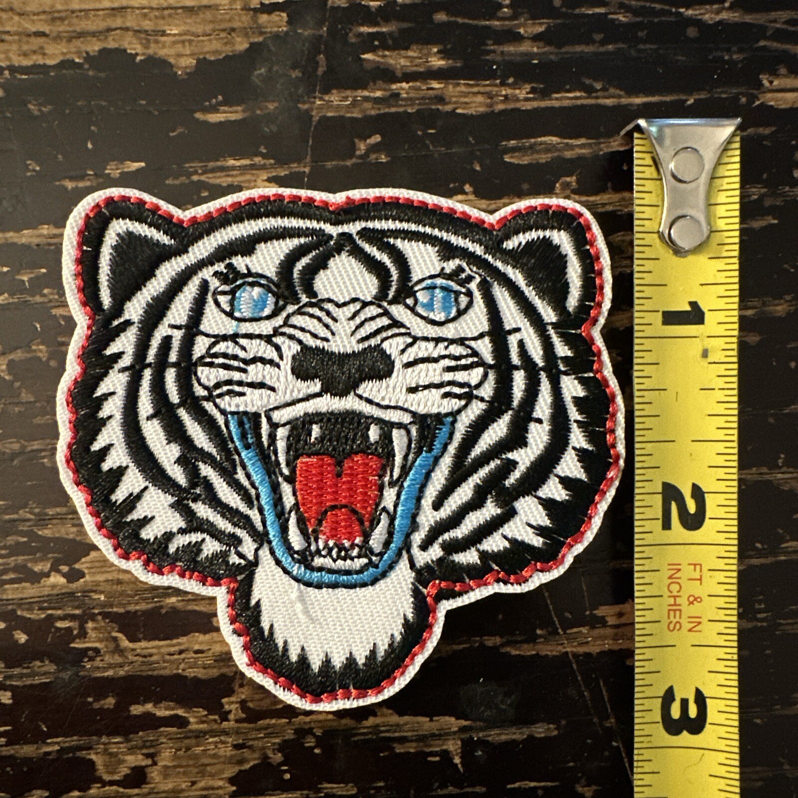 White Tiger (Embroidered Iron on patch) Blue Eye / Karate / Anime