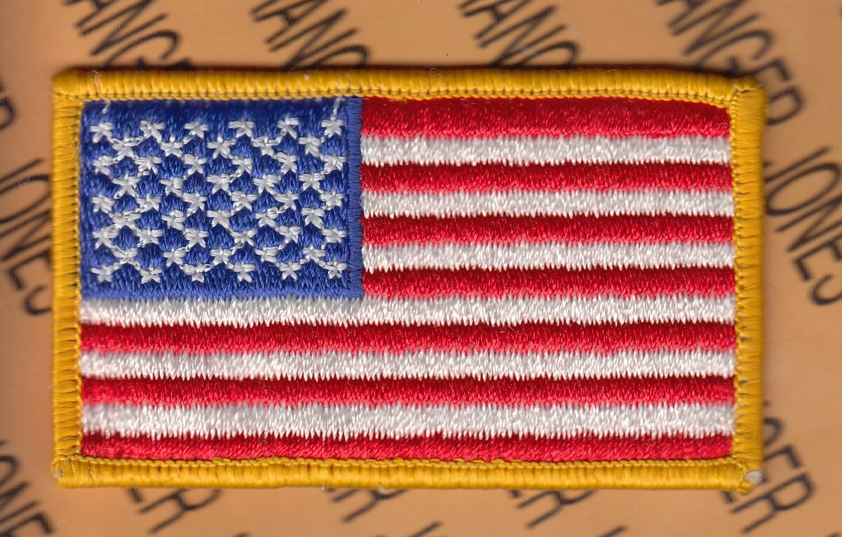 United States of America USA color flag shouder sleeve patch 3 3/8" m/e