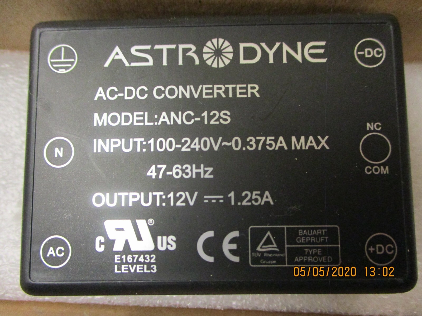 New - Astrodyne - ANC-12S -AC/DC Converter